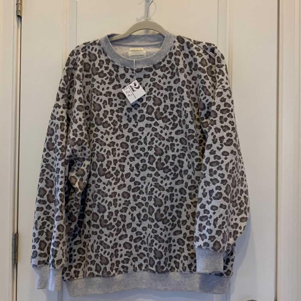 American Eagle Animal Print Sweatshirt- medium